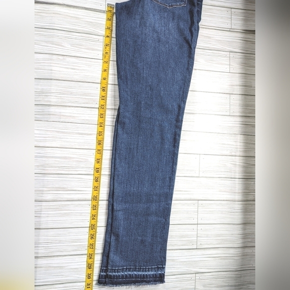 Sam Edelman Mary Jane Distressed Hoh Rise Straight Jean in Dark Wash Size 26 - Picture 6 of 9